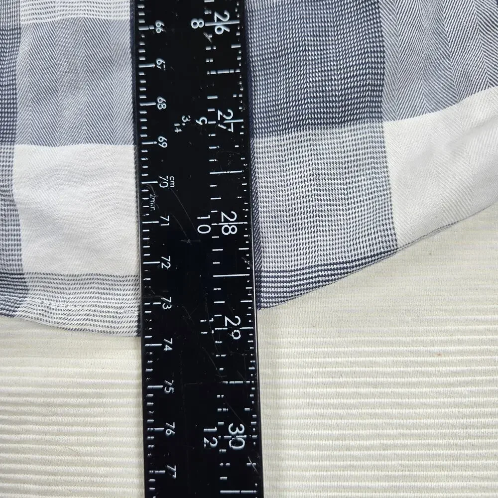 The North Face Shadow Cosmic Blue Gingham Plaid Button Up Shirt Men's Size Large